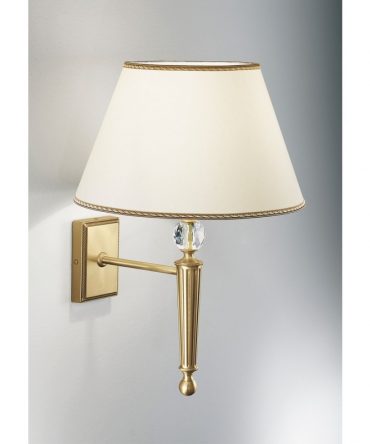 Applique Venice ottone paralume panna Antea Luce