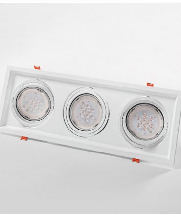 Cornice Da Incasso ISYLUCE Rettangolare Orientabile Per Lampade 3xAR111