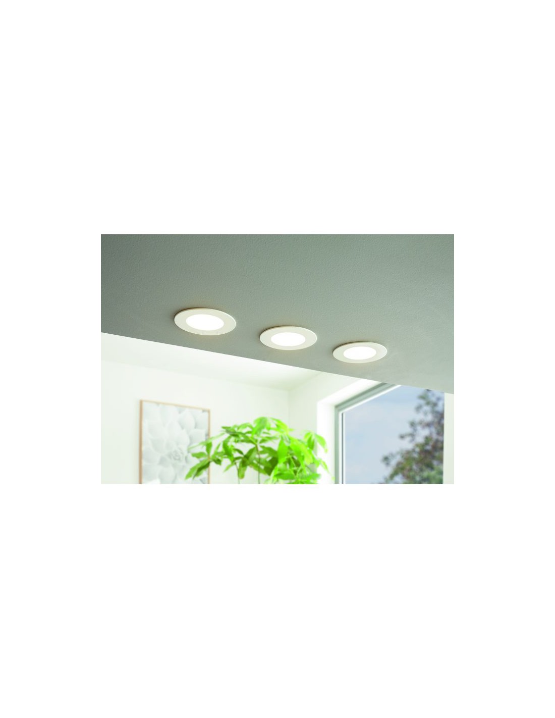 Faretto Da Incasso Fueva-A Led Dimmerabile Ø12 cm Bianco Eglo