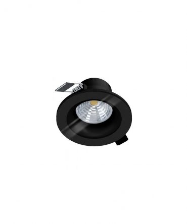Faretto Da Incasso Rotondo Nero Salabate Led Dimmer IP44 Eglo