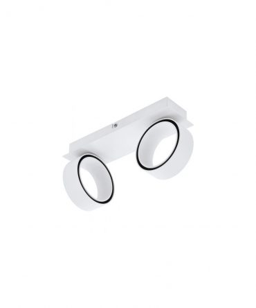 Faretto Doppio Spot Anello Bianco Led Albariza Eglo
