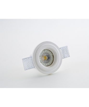 Faretto in Gesso A Scomparsa Tondo Ø10cm con Portalampade GU10 Isyluce 802