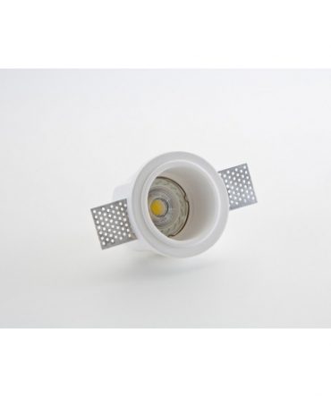 Faretto in Gesso Incasso Tondo Ø9cm con Portalampada GU10 Isyluce 816