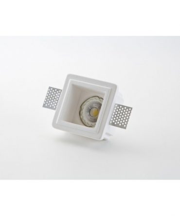 Faretto in Gesso Quadrato 90x90x50 mm con Portalampada GU10 Isyluce 815