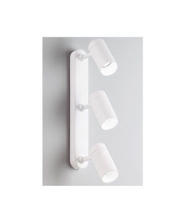 Faretto Spot da Parete Soffitto 3 Luci GU10 Orientabile Bianco Isyluce 758