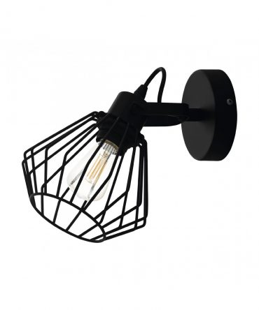 Faretto Spot Tabillano 1xE27 Vintage Forma Diamante Nero Ø11 cm Eglo