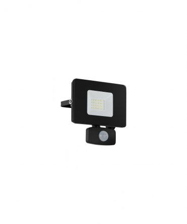 Faro Proiettore IP65 Faedo Nero Led 21w Sensore Movimento Eglo