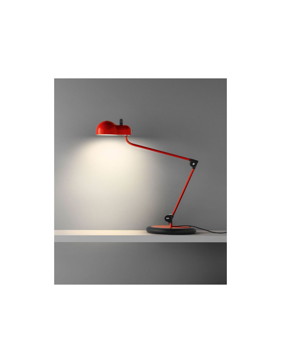 Grande Lampada Da Scrivania Con Base Design Topo Stilnovo