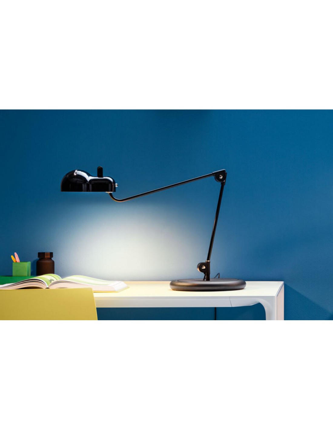 Grande Lampada Da Scrivania Con Base Design Topo Stilnovo