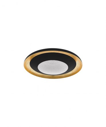 Grande Lampada Soffitto Parete Canicosa Led Dimmer Nero E Oro Eglo