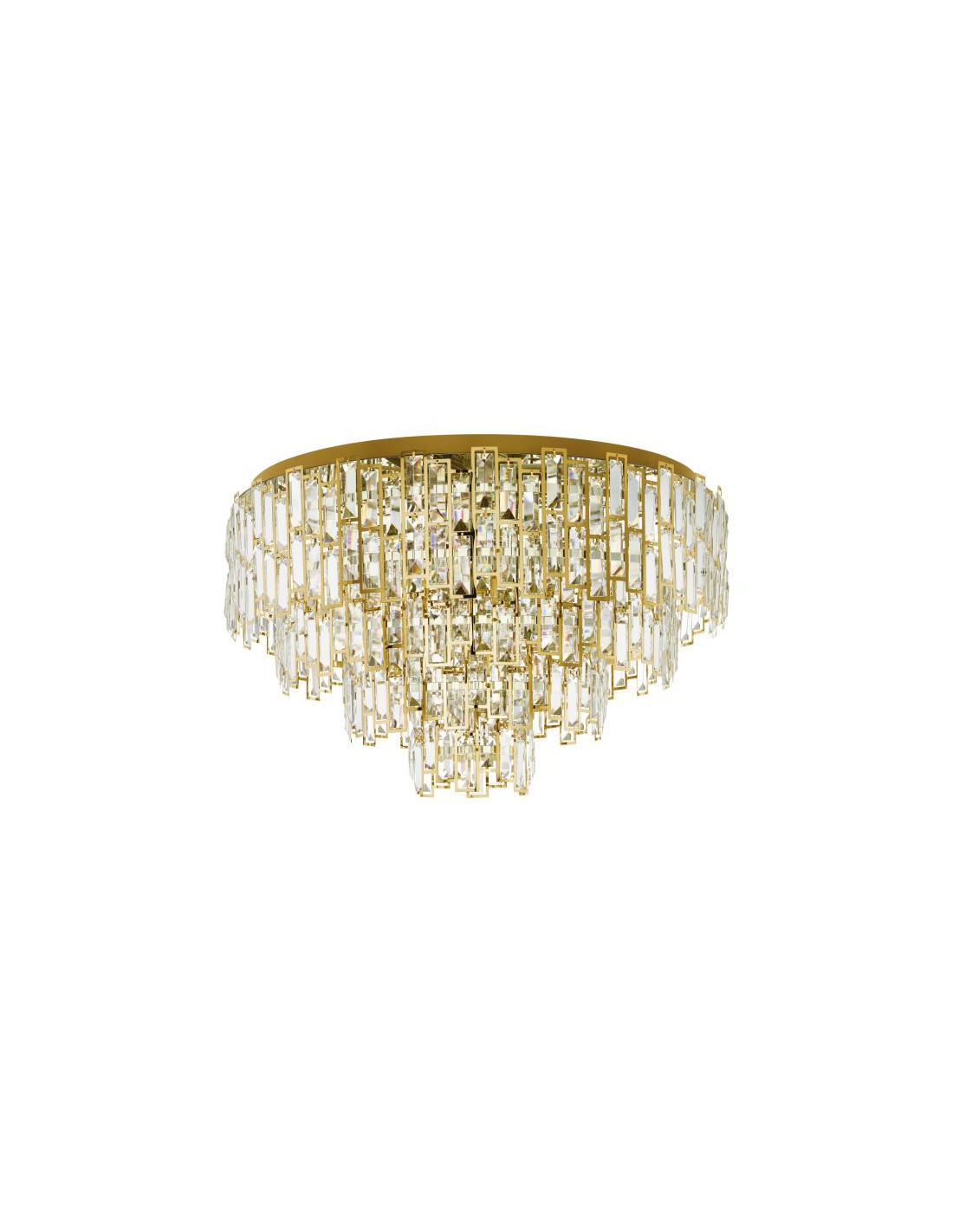 Grande Plafoniera Da Soffitto Calmeilles Ottone E Cristalli Ø78 cm Eglo