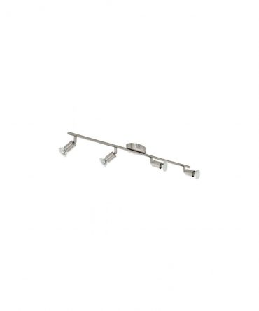 Lampada 4 Faretti Spot Orientabili GU10 Nichel Buzz-Led Eglo