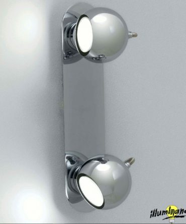 Lampada con 2 faretti spot cromo Jim Illuminando