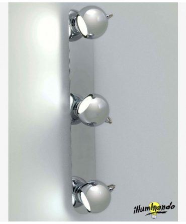 Illuminando Jim Lampada con 3 faretti spot cromo