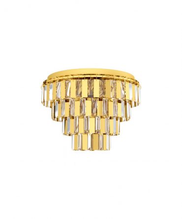 Lampada Da Parete Ottone Cristallo E Vetro Erseka Eglo