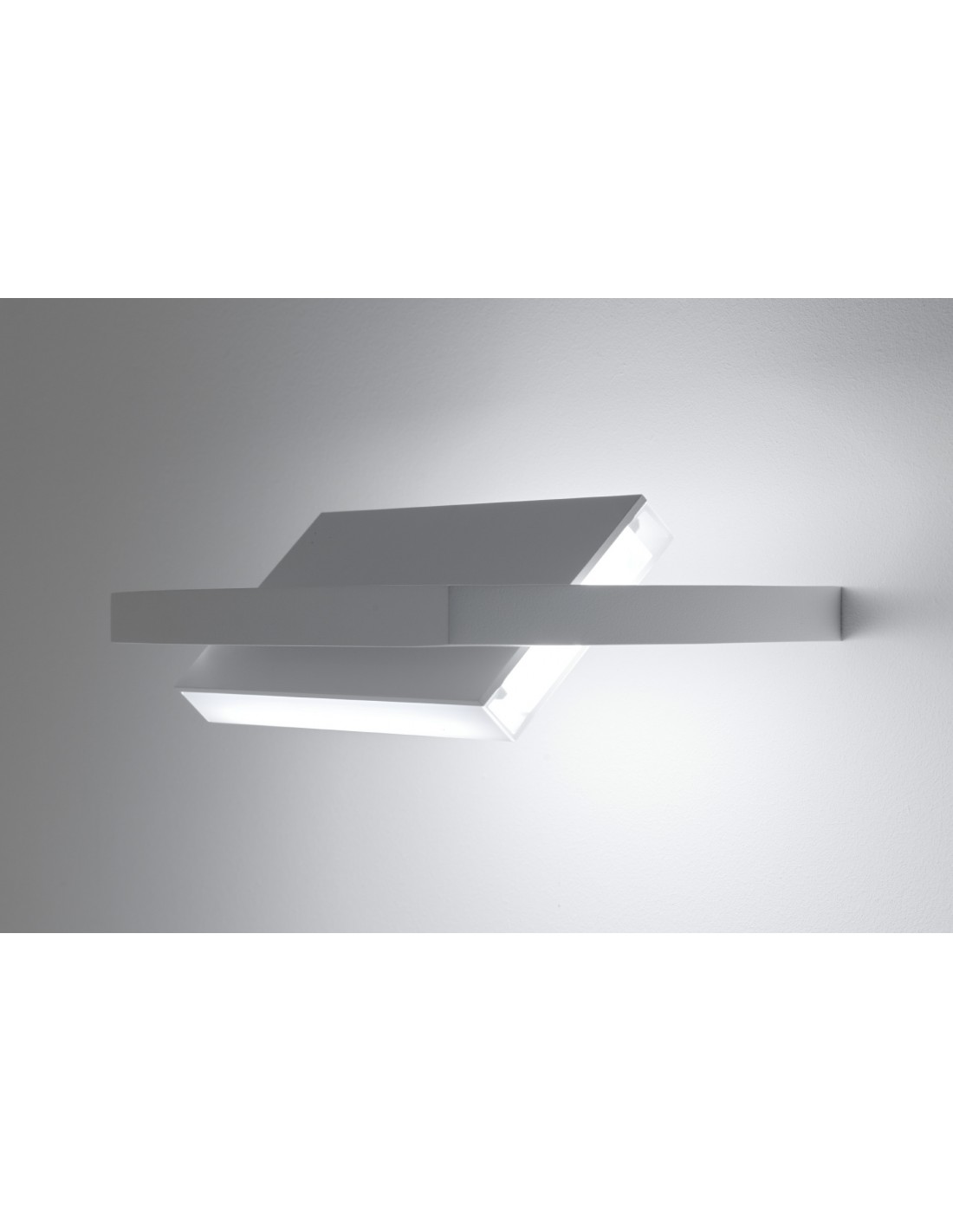 Lampada Da Parete Rotante 350° Tablet IP40 Bianco Led 15w Stilnovo 7601