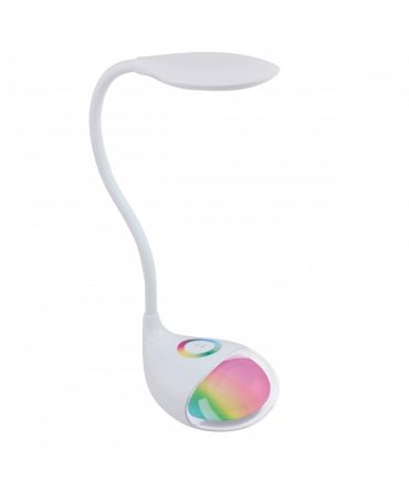 Lampada Da Scrivania Cabado Bianco Led-Rgb Dimmer Eglo
