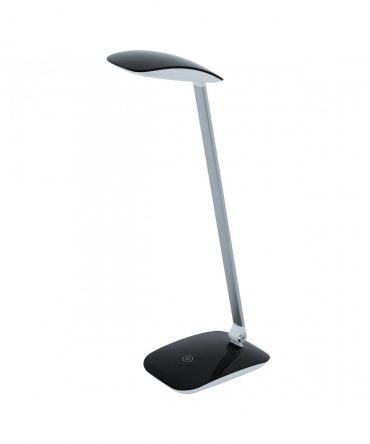 Lampada Da Scrivania Cajero Led Touch Nero H50 cm Eglo