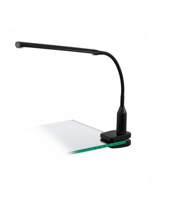 Lampada Da Scrivania Laroa Led Dimmerabile Con Morsetto Nero Eglo