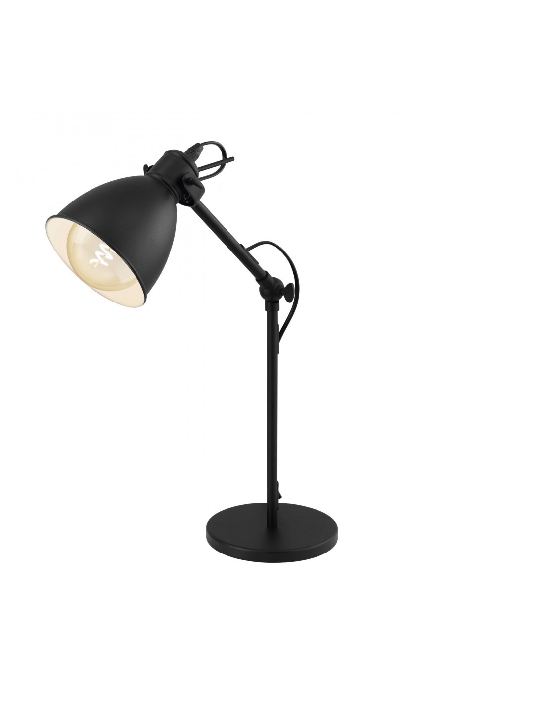 Lampada Da Scrivania Vintage Retrò Priddy Nero Eglo