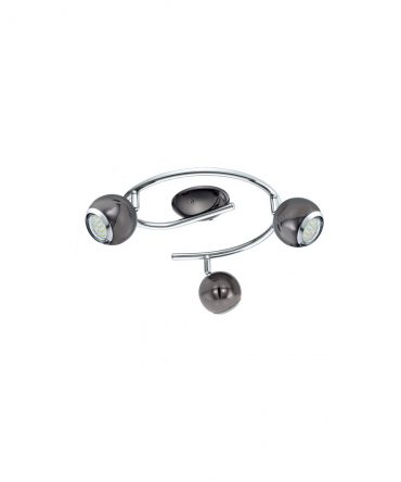 Lampada Da Soffitto Girandola 3 Spot Sfere Orientabili Nichel Bimeda Eglo