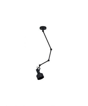Lampada Da Soffitto Industriale Braccio Snodabile Orientabile Takeley Nero Eglo