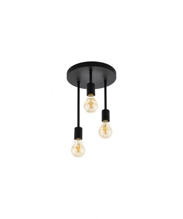 Lampada Da Soffitto Vintage Wilmcote Nero Ø28 cm Eglo