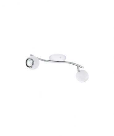 Lampada Da Soffitto/Parete 2 Spot Sfere Orientabili Bianco Bimeda Eglo