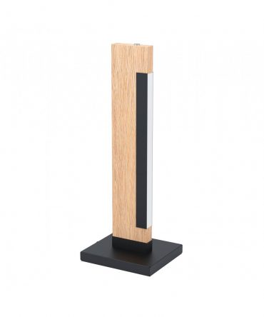 Lampada Da Tavolo Camacho Rettangolare Led Dimmerabile Legno Naturale H40,5 cm Eglo