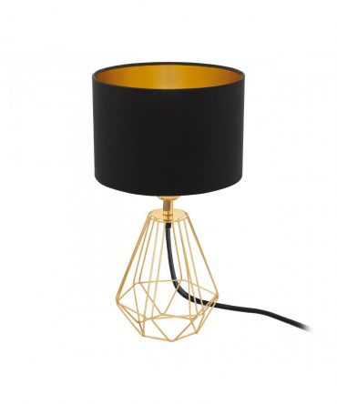 Lampada Da Tavolo Carlton 1xE14 Nero E Oro H30,5 cm Eglo