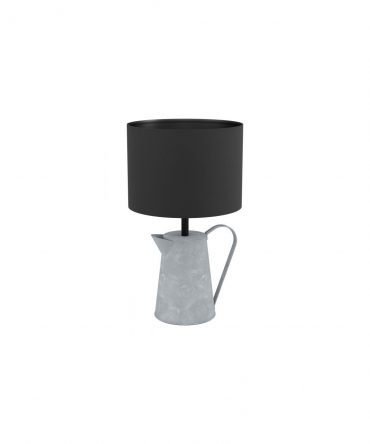 Lampada Da Tavolo Design Caffettiera Paralume Nero Kensal Eglo