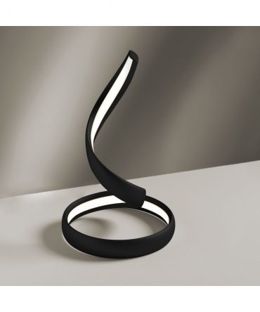 Lampada Da Tavolo Flame Nero Led 12w 3000/4000K Ø20 cm Vivida International