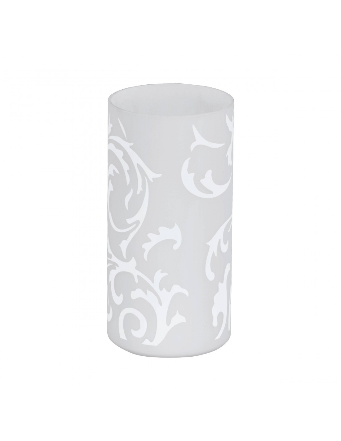 Lampada Da Tavolo Geo Vetro Bianco Decorato Ø10 cm Eglo