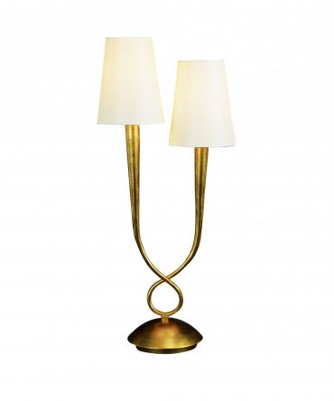 Lampada Da Tavolo Paola 2 Luci Oro Mantra 3546