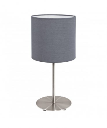 Lampada Da Tavolo Pasteri Lino Grigio Ø18 cm Eglo