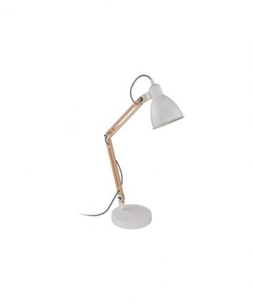 Lampada Da Tavolo Vintage Torona Braccio Flessibile Legno Eglo