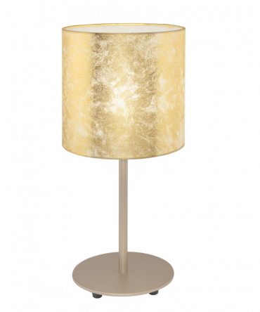 Lampada Da Tavolo Viserbella 1xE27 Tessuto Foglia Oro Ø18 cm Eglo