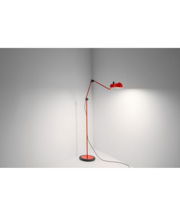 Stilnovo Lampada Da Terra Rosso Topo Braccio Flessibile 1xE27 Stilnovo 9083