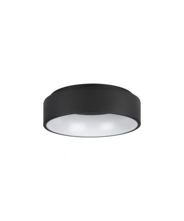 Lampada Soffitto Rotonda Marghera Nero Led Dimmer Ø45 Eglo