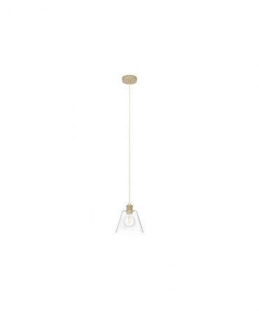 Lampada Sospensione Oro Vetro Trasparente Metallo Copley Eglo
