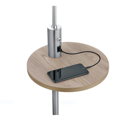 Lampada da terra con tavolino e attacco USB