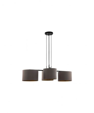 Lampadario 4 Paralumi Tessuto Cappuccino Oro Design Moderno Honduras Eglo