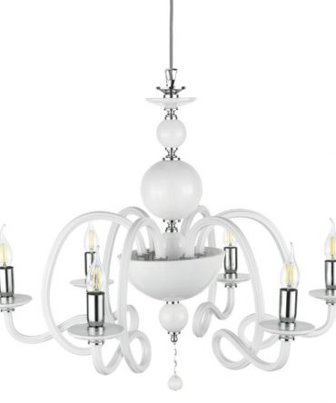 Lampadario 6 Luci Vivaldi Bianco Ondaluce Ciciriello