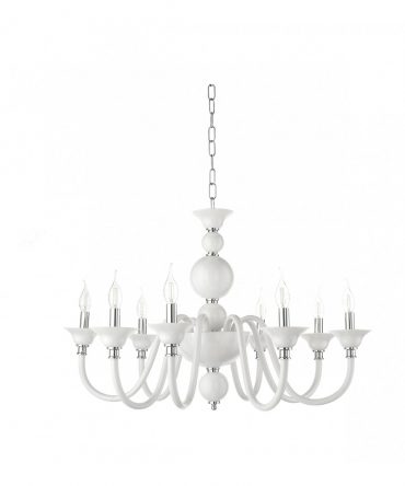 Lampadario 8 Luci In Vetro Tebe in vari colori Ondaluce Ciciriello