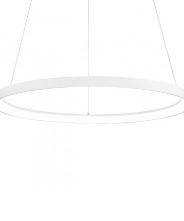 Gea Luce KRIZIA SG B Lampadario led cerchio 60W LED 4800LM 3000°K dimmerabile alluminio bianco