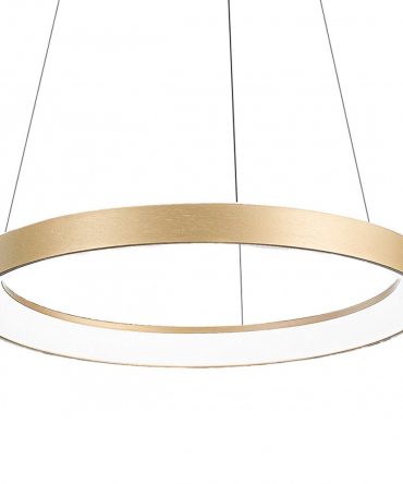 Lampadario anello Gea Luce KRIZIA SG O 60W LED 4600LM 3000°K dimmerabile alluminio oro