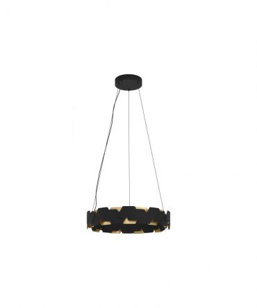 Lampadario Circolare Salone Led Dimmer Nero Oro Altagracia Eglo
