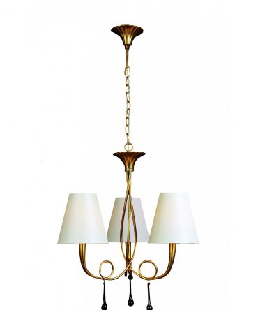 Lampadario Classico Paola 3 Luci Oro Mantra 3542