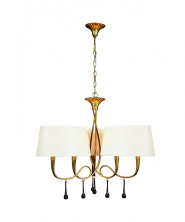 Lampadario Classico Paola 6 Luci Oro Mantra 3540