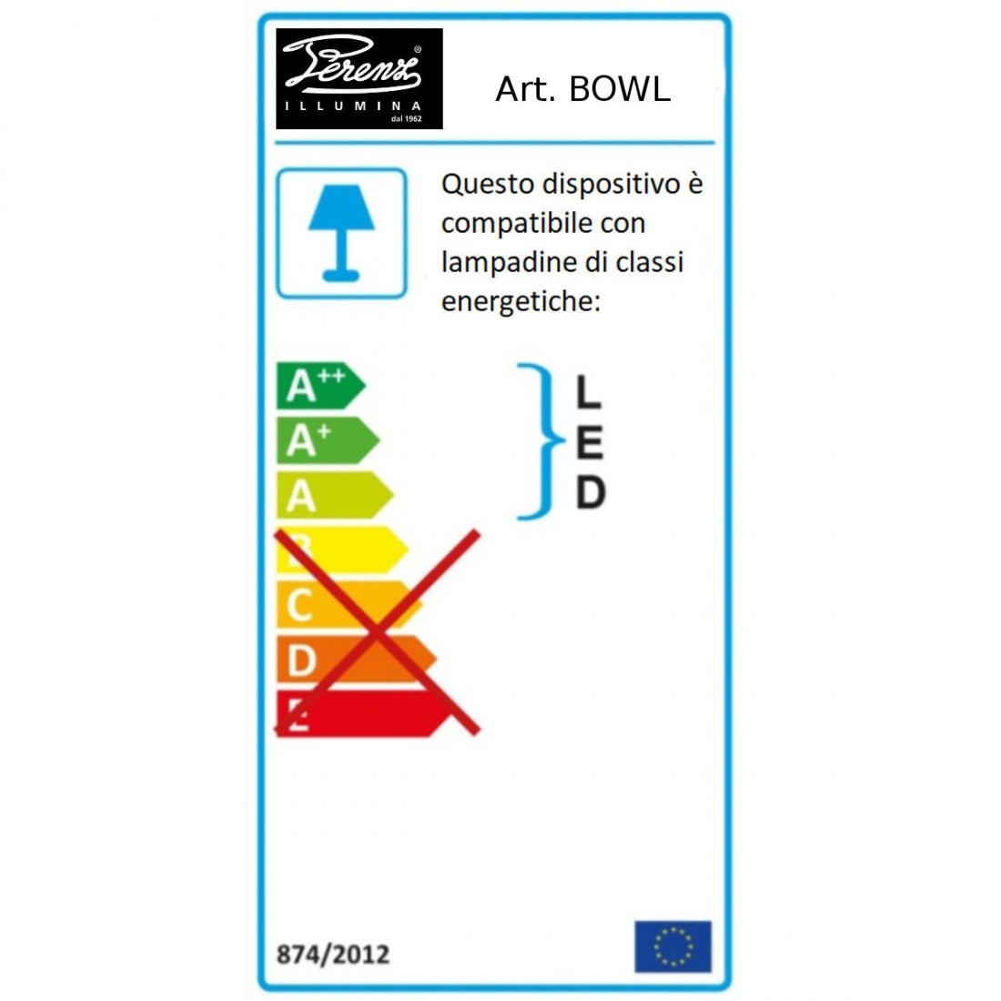Lampadario classico Perenz BOWL 6666 AM E27 LED sospensione vetro sfumato ambra calata interno